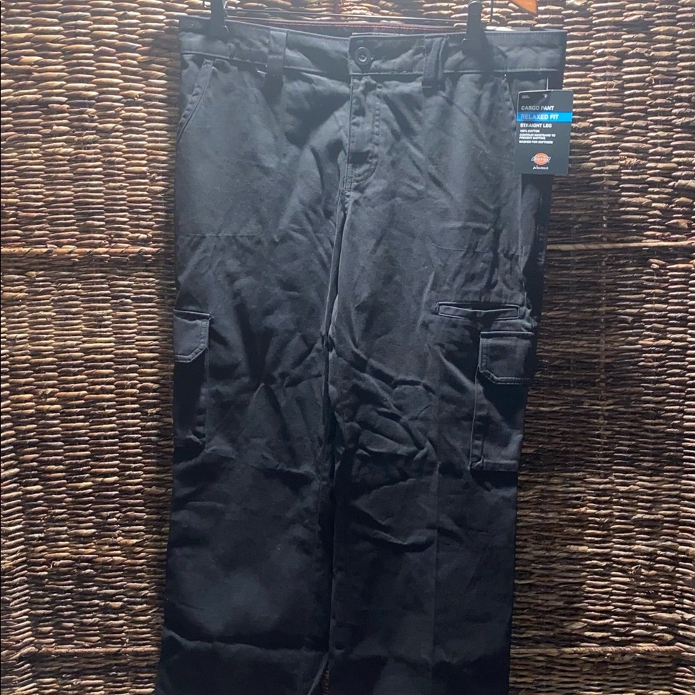 Women's Relaxed Cargo Pants, Rinsed Black